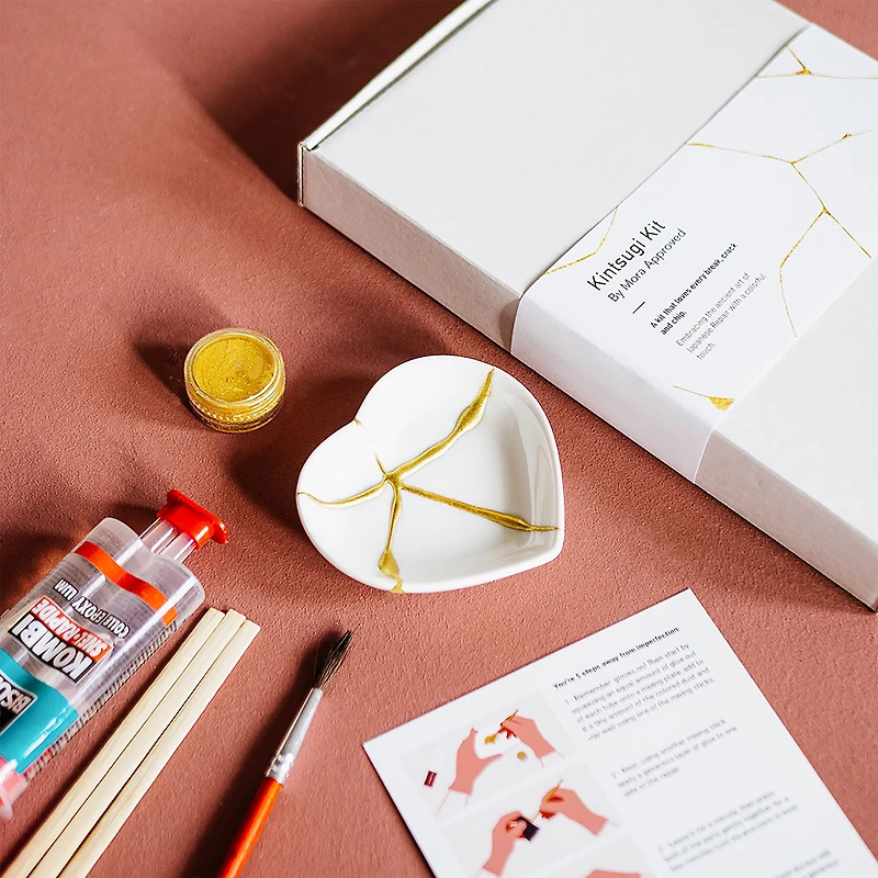 DIY Kintsugi Kit w/ Ceramic Heart
