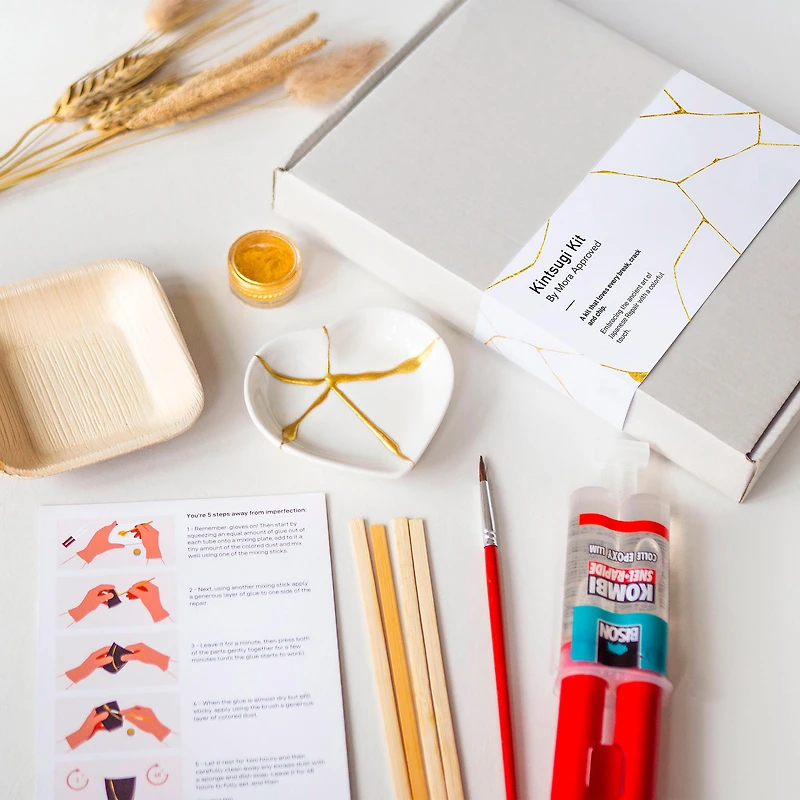 DIY Kintsugi Kit w/ Ceramic Heart