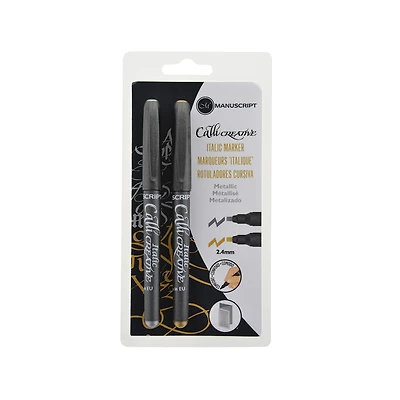 Ensemble de 2 marqueurs métalliques CalliCreative