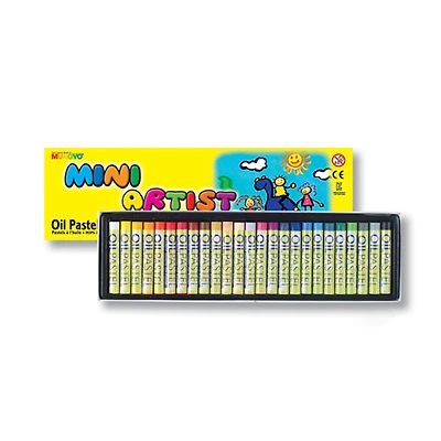 Ens. 25 pastels à l'huile pour mini artistes