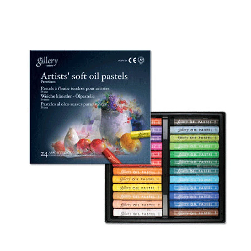 Ens. 24 pastels à l'huile tendres pour artistes