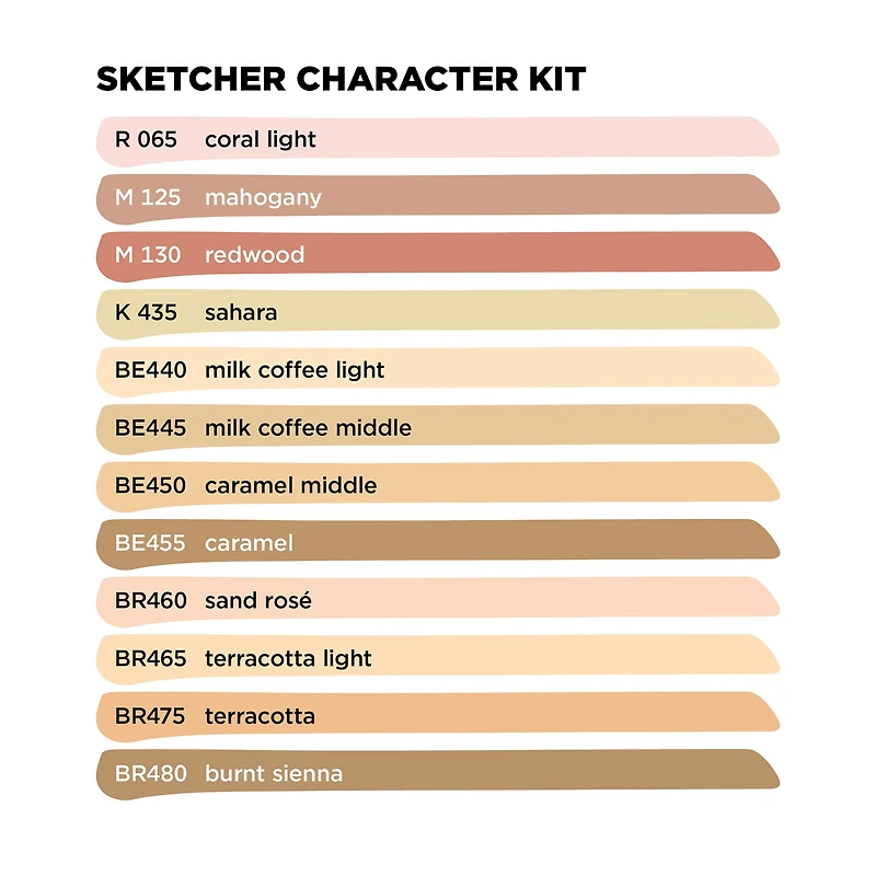 12-Pack Sketcher Markers - Character Set