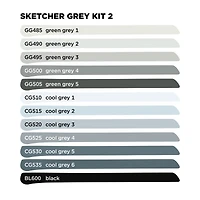 12-Pack Sketcher Markers - Main Grey #2 Set