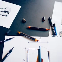 Ens. complet marqueur Sketcher - pointe biseautée