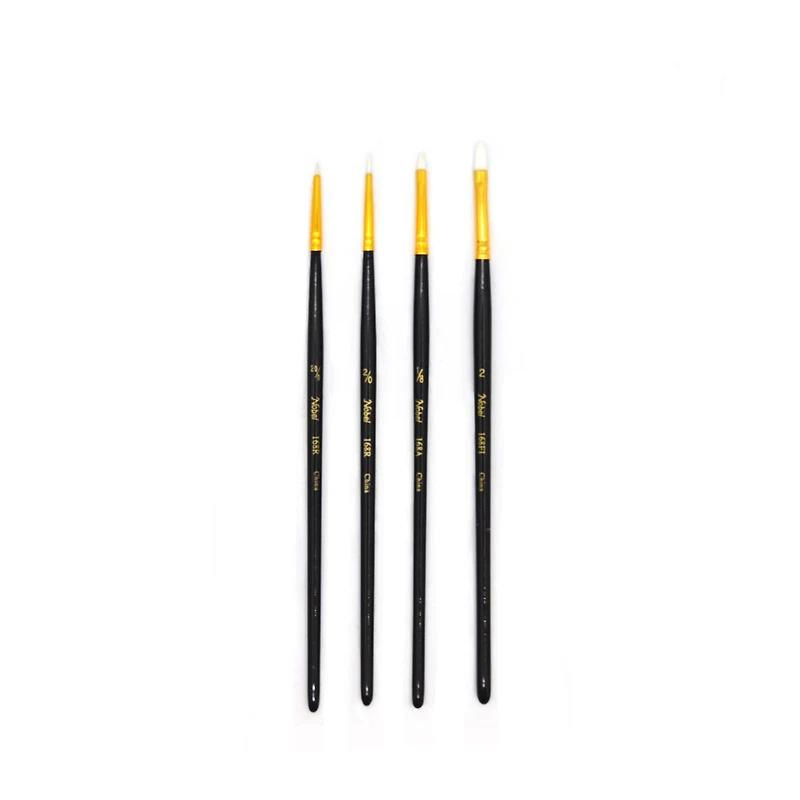 Pinceaux de détails synthétiques, paquet de 4