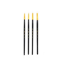 Pinceaux de détails synthétiques, paquet de 4