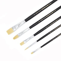 Set of 5 Synthetic Paintbrushes