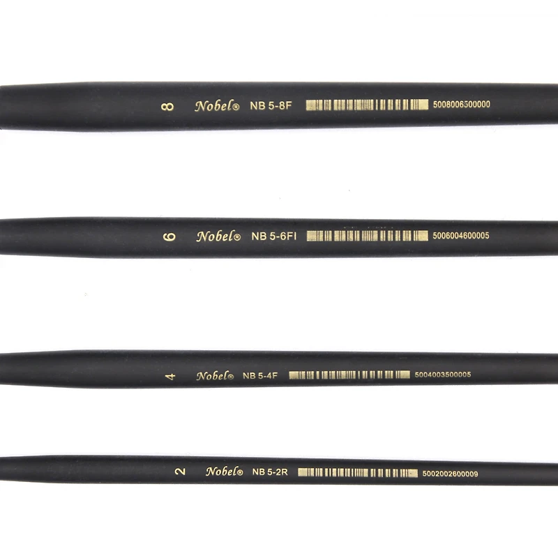 Set of 5 Synthetic Paintbrushes