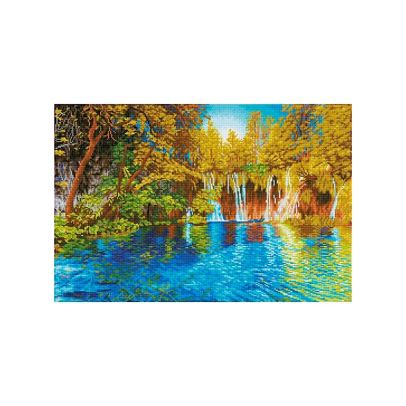 Kit créatif Diamond Dotz - chutes pittoresques, Parc national des lacs de Plitvice