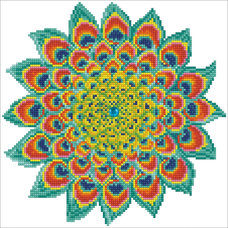Kit créatif Diamond Dotz - mandala paon