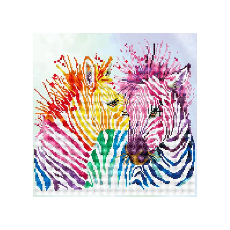 Diamond Dotz Kit - Rainbow Zebras