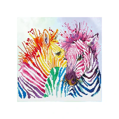 Diamond Dotz Kit - Rainbow Zebras