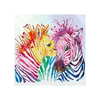 Diamond Dotz Kit - Rainbow Zebras