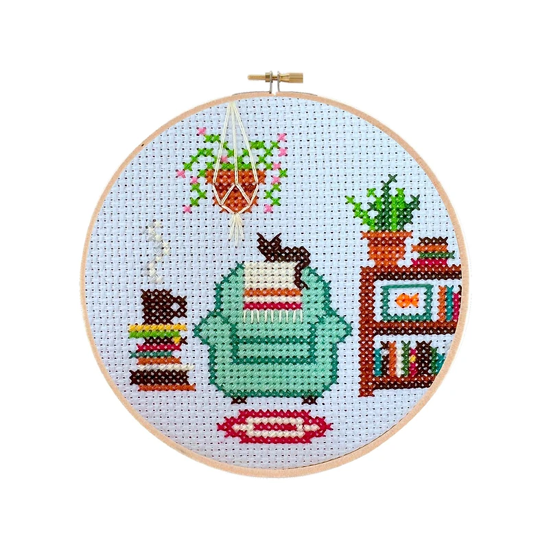 DIY Cross Stitch Kit - Reading Nook