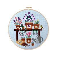 DIY Cross Stitch Kit - Potting Bench