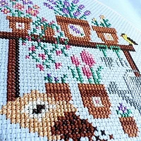 DIY Cross Stitch Kit - Potting Bench