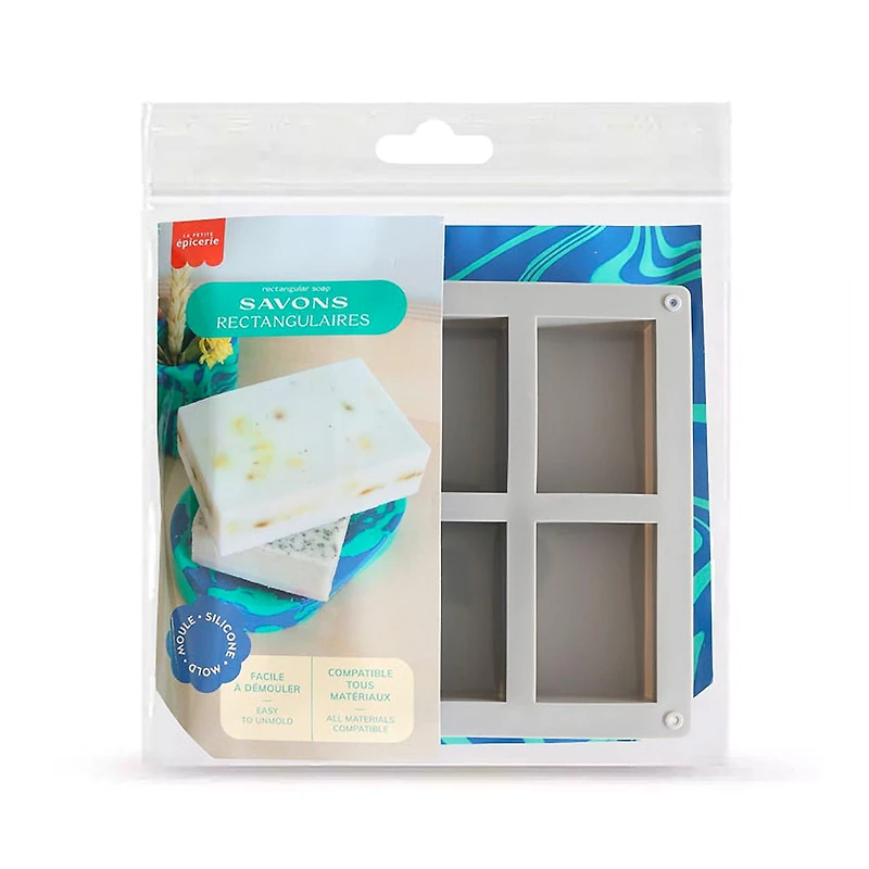 Ens. 6 moules en silicone - rectangles