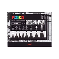 8-Pack Water-Based Paint Markers - Black