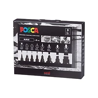 8-Pack Water-Based Paint Markers - Black