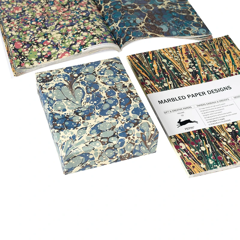 Gift & Creative Paper Book - Marbled Paper Designs