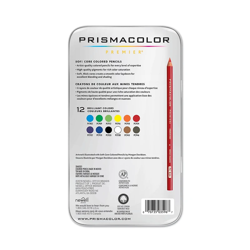 Ens. 12 crayons de couleur Premier