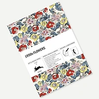 Livre à papiers cadeaux et créatifs - fleurs années 1950
