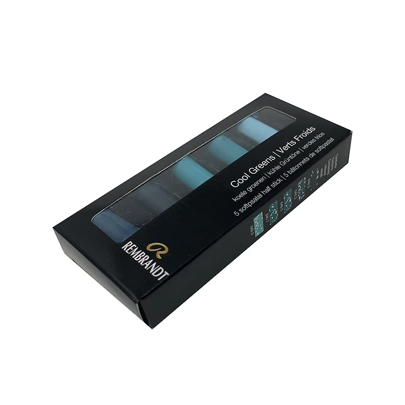 5-Pack Half Stick Soft Pastels - Cool Green