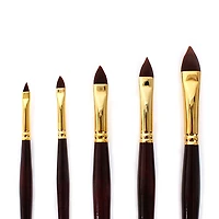 Sepia Acryl Paintbrushes - Cat's Tongue