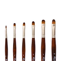 Prescision Aqua Synthetic Paintbrushes - Filbert