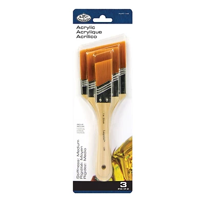3-Pack Taklon Brushes - Angular