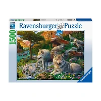 1,500-Piece Puzzle - "Wolves in Spring"
