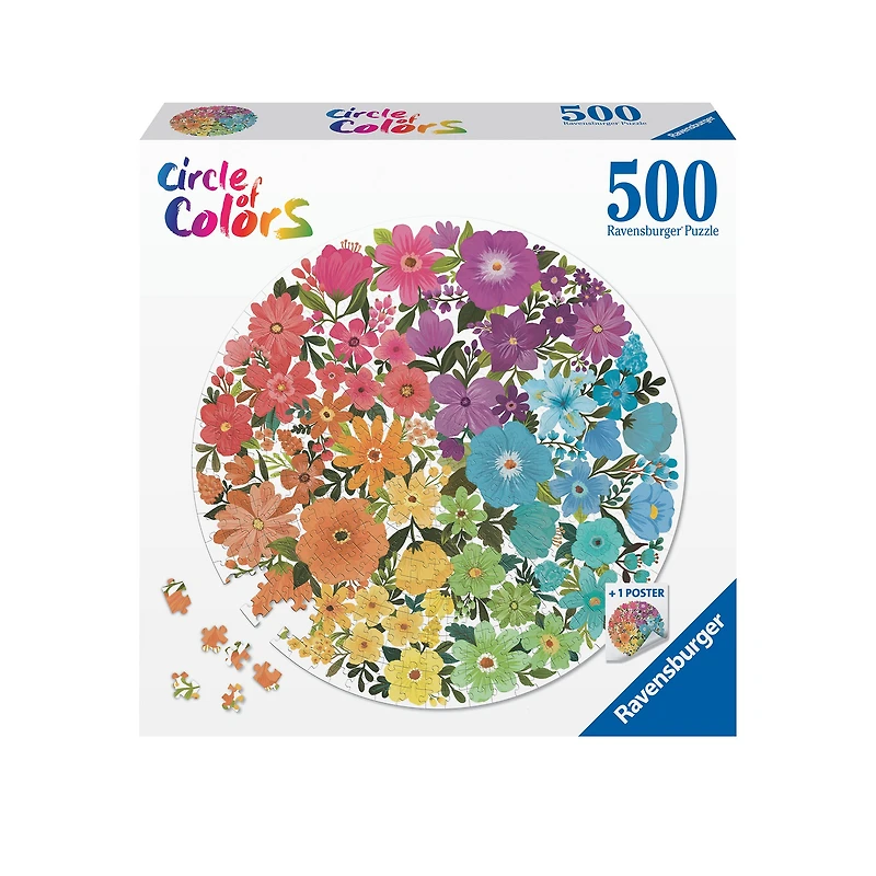 500-Piece Puzzle - "Flower Colour Circle"