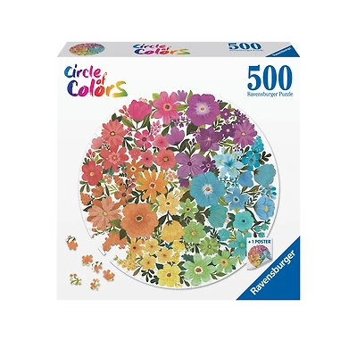 500-Piece Puzzle - "Flower Colour Circle"