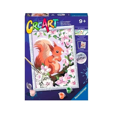 CreArt Kids Paint by Number Kit - Spring Squirrel