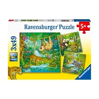 3 x 49-Piece Puzzle Box - "Jungle Fun"