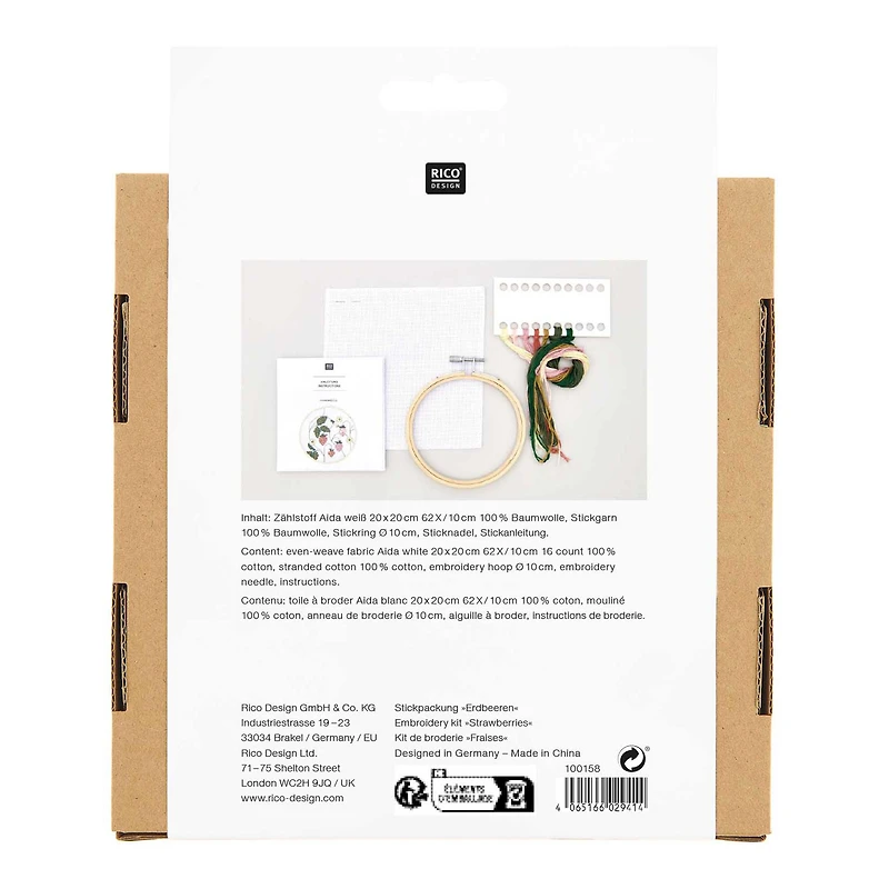 Kit broderie point de croix - fraises