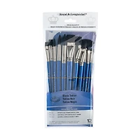 12-Pack Black Taklon Brushes