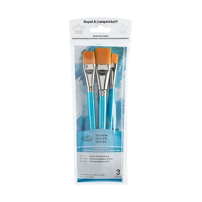 Pack Gold Taklon Brushes