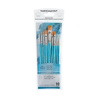 10-Pack Gold Taklon Brushes - Detail/Shader