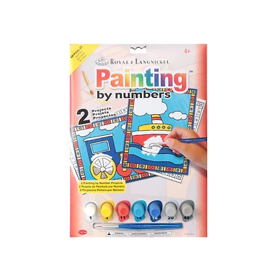 My First Painting by Numbers Kit - Boat & Train