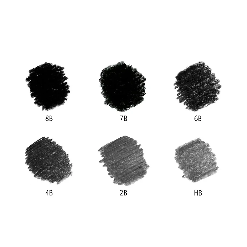 Ens. 6 crayons Mars Lumograph - noir