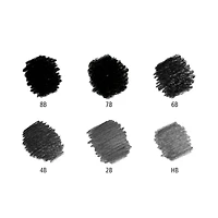 Ens. 6 crayons Mars Lumograph - noir