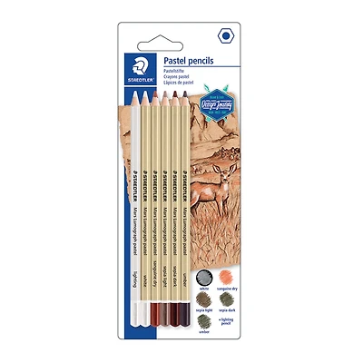 6-Pack Lumograph Pastel Pencils