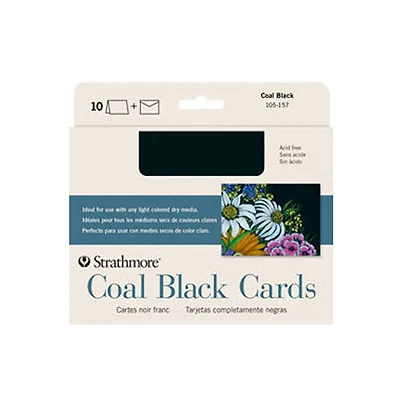 Package of 10 Black Artagain® Cards 5" x 7"