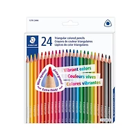 24-Pack Triangular Coloured Pencils
