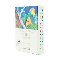 Ens. 24 pastels à l’huile - paysage