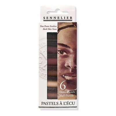 6-Pack Extra Soft Half Pastels - Dark Skin Tones