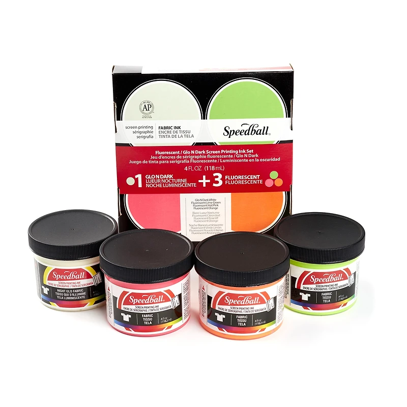 Jeu d’encres fluorescentes pour tissu