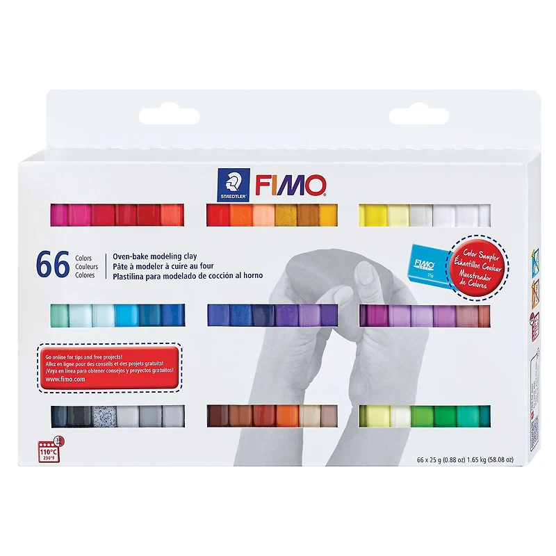 66-Piece FIMO® Soft Polymer Clay Set - Brilliant Colours