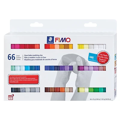 66-Piece FIMO® Soft Polymer Clay Set - Brilliant Colours